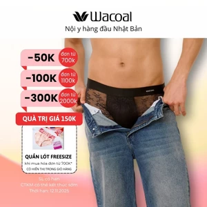 Quần lót nam Wacoal IWX2652 boxer phối ren thoáng khí mềm mại, phá cách nam tính