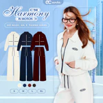 Set Bộ ECOCHIC BOLD EASE Áo Crop Cổ Bẻ Khoá Zip Phối Viền Quần Suông Chất Liệu Cao Cấp Chính Hãng HNH B206 — ảnh 2