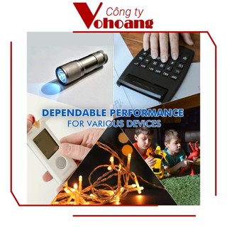 Pin Voniko LR44 / AG13 / A76 Alkaline thương hiệu Mỹ chính hãng, điện áp 1.5V, tương thích mọi thiết bị