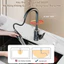 Vòi nước xoay 360 độ, vòi nước bếp cao cấp cho bồn rửa nóng lạnh, lớp phủ bột màu đen.