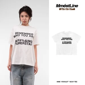Áo thun MMESTLINE "STARLET" form Boxy chất liệu Premium Cotton in lụa Trame nổi và chìm