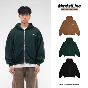 Áo khoác hoodie-zip MMESTLINE "STALLION" form Boxy chất vải nỉ chân cua mịn cao cấp