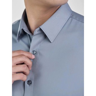 Owen - Áo sơ mi dài tay Slim Fit AS250012D màu Xám chất liệu Modal