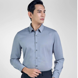 Owen - Áo sơ mi dài tay Slim Fit AS250012D màu Xám chất liệu Modal