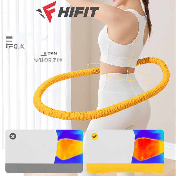 Vòng Lắc Eo Lò Xo HIFIT Bọc Vải Mềm Cao Cấp 1,5kg 2kg 2,5kg Khóa Chắc Chắn Tập Thể Dục, Tập Gym, Tập Yoga Tại Nhà