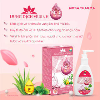 Dung Dịch Vệ Sinh NOSA Queen - Làm Sạch, Kháng Khuẩn, Khử Mùi Hôi, Duy Trì Độ Ẩm, Ngăn Ngừa Viêm Nhiễm Nấm Ngứa