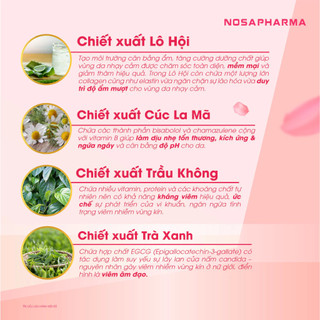 Dung Dịch Vệ Sinh NOSA Queen - Làm Sạch, Kháng Khuẩn, Khử Mùi Hôi, Duy Trì Độ Ẩm, Ngăn Ngừa Viêm Nhiễm Nấm Ngứa