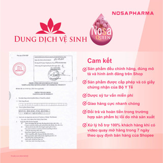 Dung Dịch Vệ Sinh NOSA Queen - Làm Sạch, Kháng Khuẩn, Khử Mùi Hôi, Duy Trì Độ Ẩm, Ngăn Ngừa Viêm Nhiễm Nấm Ngứa