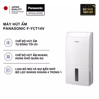 [NHẬP ELPN1T5P GIẢM 18% TỐI ĐA 1500K] Máy hút ẩm Panasonic F-YCT14V - 3 chế độ linh hoạt - Công suất hút ẩm 14L/Ngày