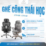 Ghế Công Thái Học CTH-88, CTH-68 An Khang – Ghế Xoay Văn Phòng Cao Cấp, FULL LƯỚI, Bảo Vệ Cột Sống Hiệu Quả — ảnh 1