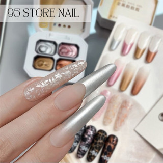 Set gel Metan đa năng 4 màu siêu đặc dùng dặm ombre , vẽ nổi , làm khuôn in