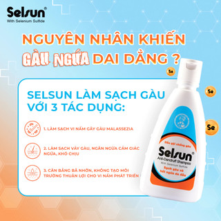 Dầu gội chống gàu Selsun 100ml. Sạch gàu, hết ngứa, nấm