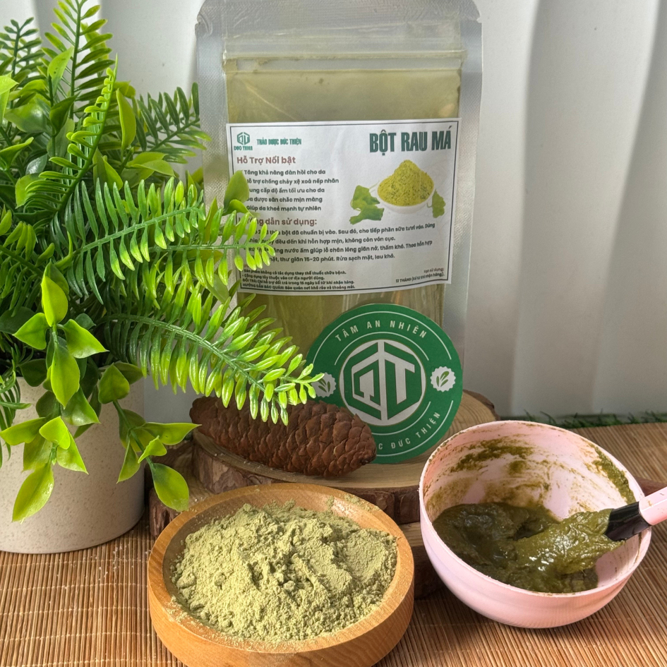 Bột Rau Má Đức Thiện (Mịn, Sạch, Thơm) - Làm Đẹp Da, Sáng Da, Bổ Sung Vitamin, Giảm Mun Thâm Nám