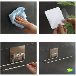 Móc Inox Dán Tường Treo Cuộn Giấy Vệ Sinh, Khăn Lau Bếp, Khăn Tắm – Chắc Chắn, Tiện Lợi, Dễ Lắp Đặt