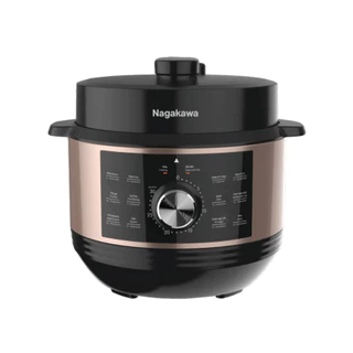 Nồi áp suất đa năng 5L Nagakawa NEP5266, công suất 900W, chế độ tự động ngắt, bảo hành 2 năm