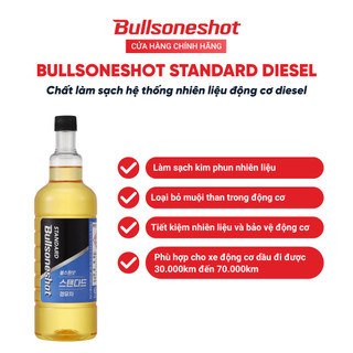 Bullsoneshot Standard Diesel Làm Sạch Kim Phun & Buồng Đốt Vượt Trội 500ml | Giảm Hao Dầu Hiệu Quả