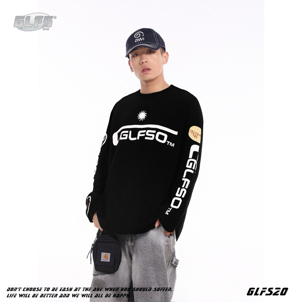 [Blackbird X GLFS] Áo Nỉ Sweater/Áo Thun Dài Tay GLFSO™ Vải Waffle In ...