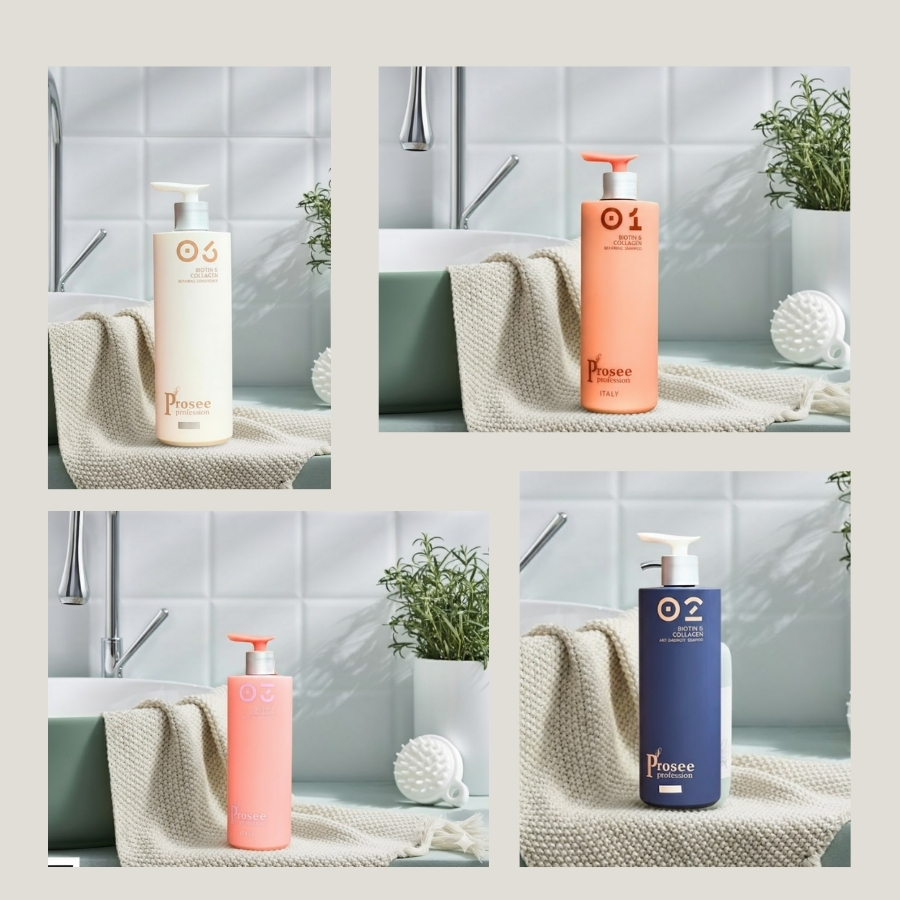 Dầu Gội Xả Prosee Profession Biotin & Collagen 730ml | Dưỡng Tóc Mềm Mượt, Phục Hồi, Dễ Chải.