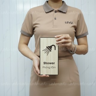 Bảng gỗ dán cửa phòng tắm (Shower) trang trí nhà tắm Homestay khách sạn BG79