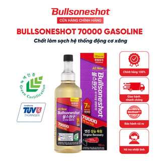 Dung Dịch Làm Sạch Động Cơ Xe Xăng BULLSONESHOT 70000 Gasoline - 500ml, Giảm Khói Đen