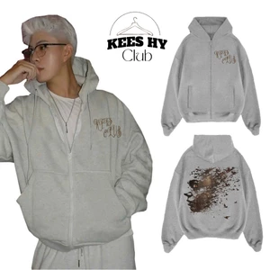Áo Khoác Zip Hoodie Keeshy Hiphop In Mặt Người Xước Form Basic Chất Nỉ Bông Cao Cấp Mũ 2 Lớp Nam Nữ