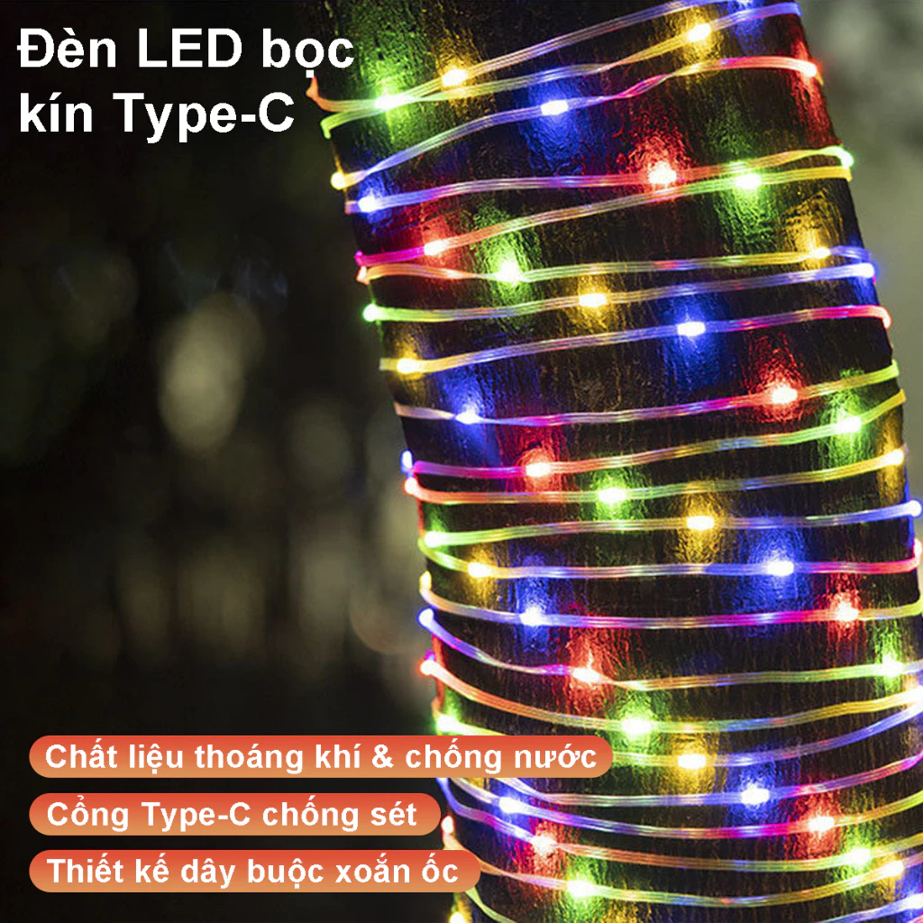 Đèn led nháy RGB dài 10m decor phòng, chế độ nháy theo nhạc, có điều khiển từ xa hoặc app điện thoại