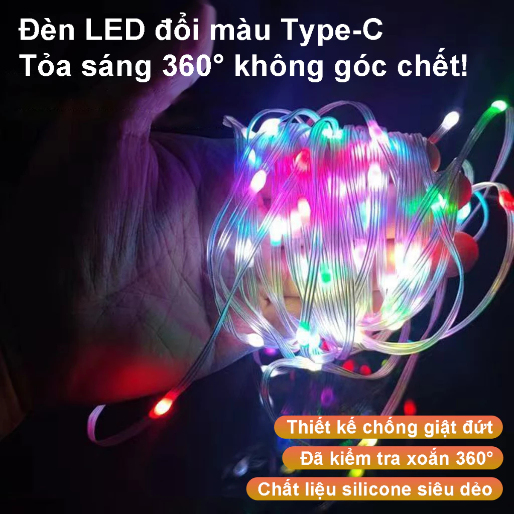 Đèn led nháy RGB dài 10m decor phòng, chế độ nháy theo nhạc, có điều khiển từ xa hoặc app điện thoại