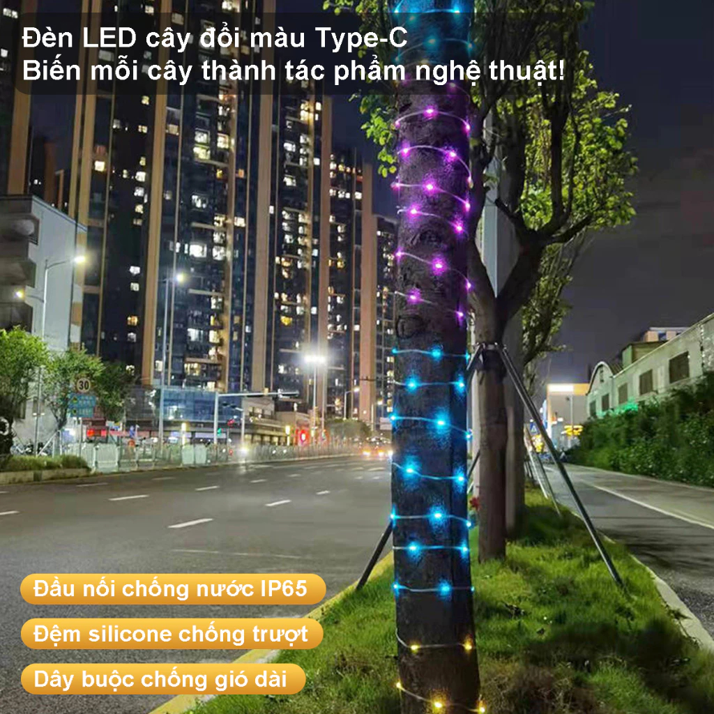 Đèn led nháy RGB dài 10m decor phòng, chế độ nháy theo nhạc, có điều khiển từ xa hoặc app điện thoại
