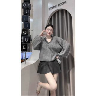 [Về Sẵn]•𝙆𝙞𝙣𝙜𝙨𝙝𝙤𝙥𝙗𝙚𝙖𝙪𝙩𝙮•Áo Len Thừng Cổ Đá Siêu Hot QC