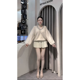 [Về Sẵn]•𝙆𝙞𝙣𝙜𝙨𝙝𝙤𝙥𝙗𝙚𝙖𝙪𝙩𝙮•Áo Len Thừng Cổ Đá Siêu Hot QC