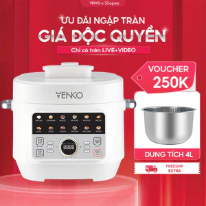 Nồi Áp Suất Đa Năng VENKO VKP4L13 - Nồi Điện Dung Tích 4 Lít - Có 14 Chế Độ Nấu Tự Động