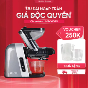 Máy Ép Chậm Trục Ngang Venko VS30 Ép Trái Cây, Rau Củ Làm Kem Làm Sữa Hạt - Không Lo Kẹt Bã