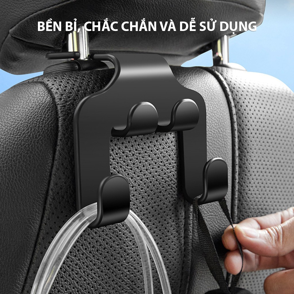 Combo 4 Móc Treo Đồ Gắn Sau Ghế Ô Tô, Giá Đỡ Điện Thoại 4 Chân Đa Năng Phù Hợp Với Mọi Loại Xe Cobak Auto