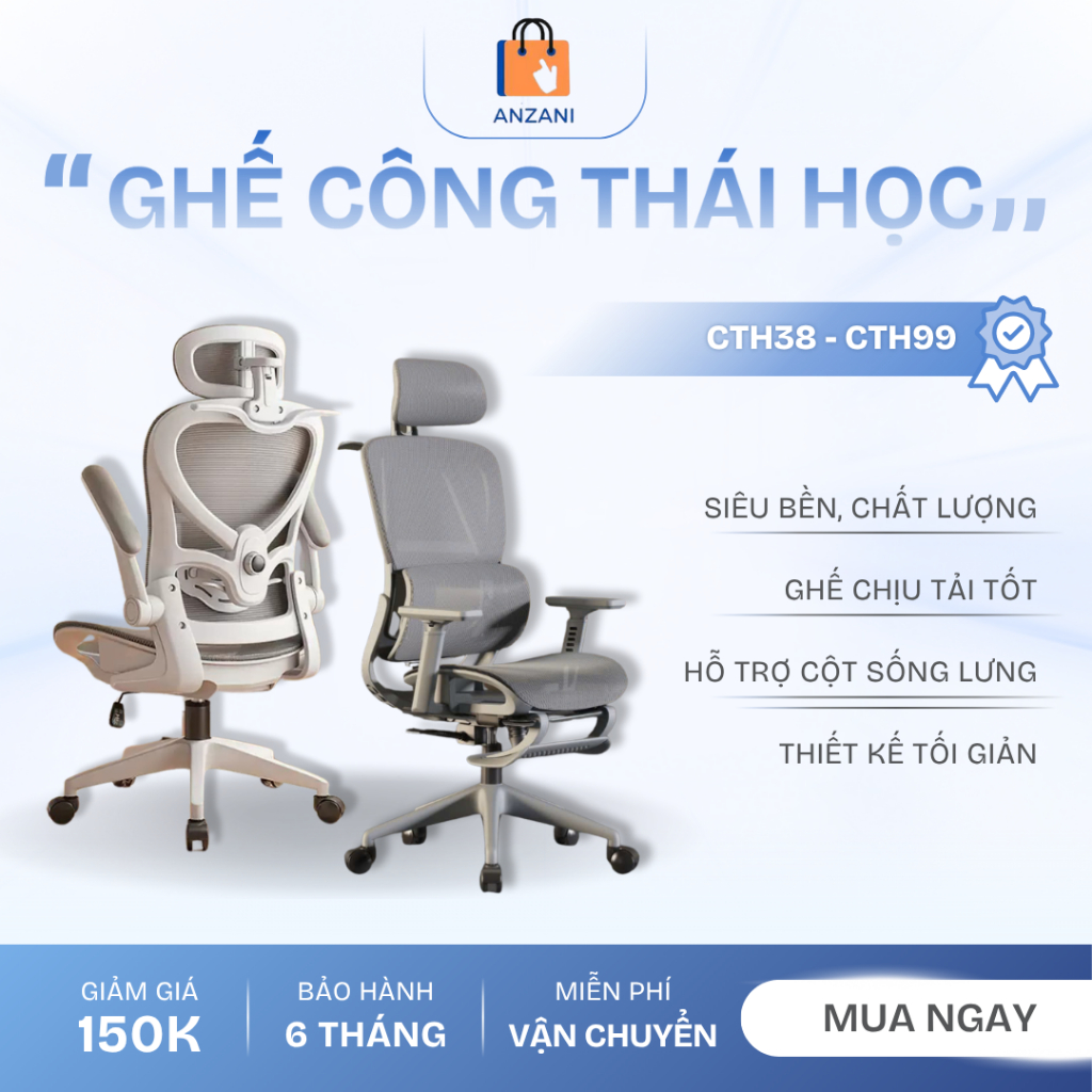 Ghế Công Thái Học CTH99, CTH38 Full Lưới Cao Cấp | BigBuy360 - bigbuy360.vn