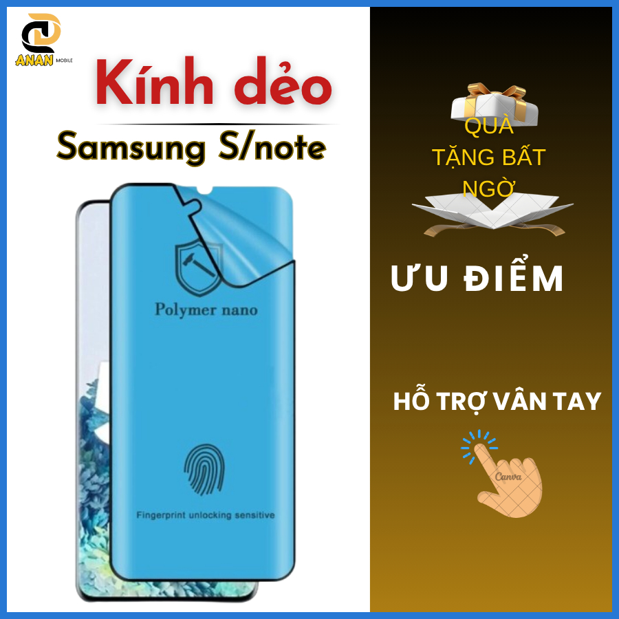 Miếng dán dẻo màn hình Samsung S8 S9 S10 S10+ S20 Ultra S21 Ultra S22 S23 Ultra PPF màn trước chống trầy xước