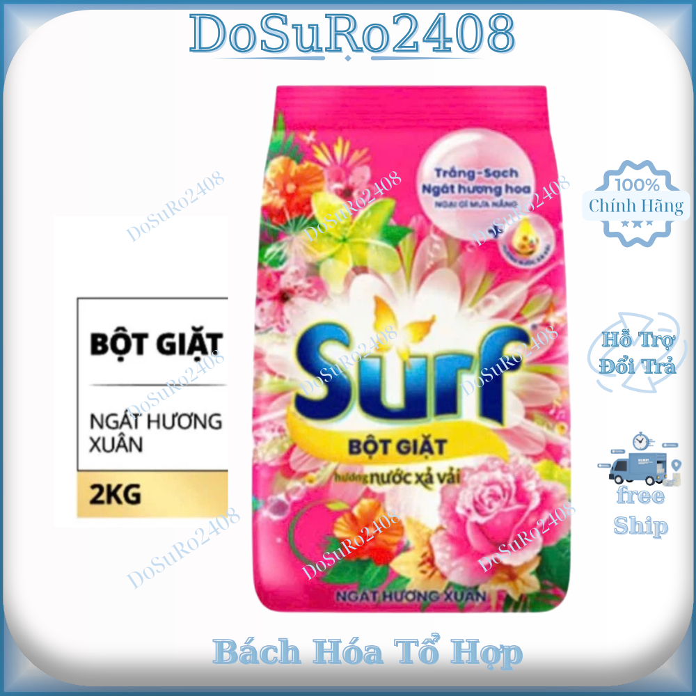 Bột Giặt Surf Ngát Hương Xuân 380g, 800g, 2kg