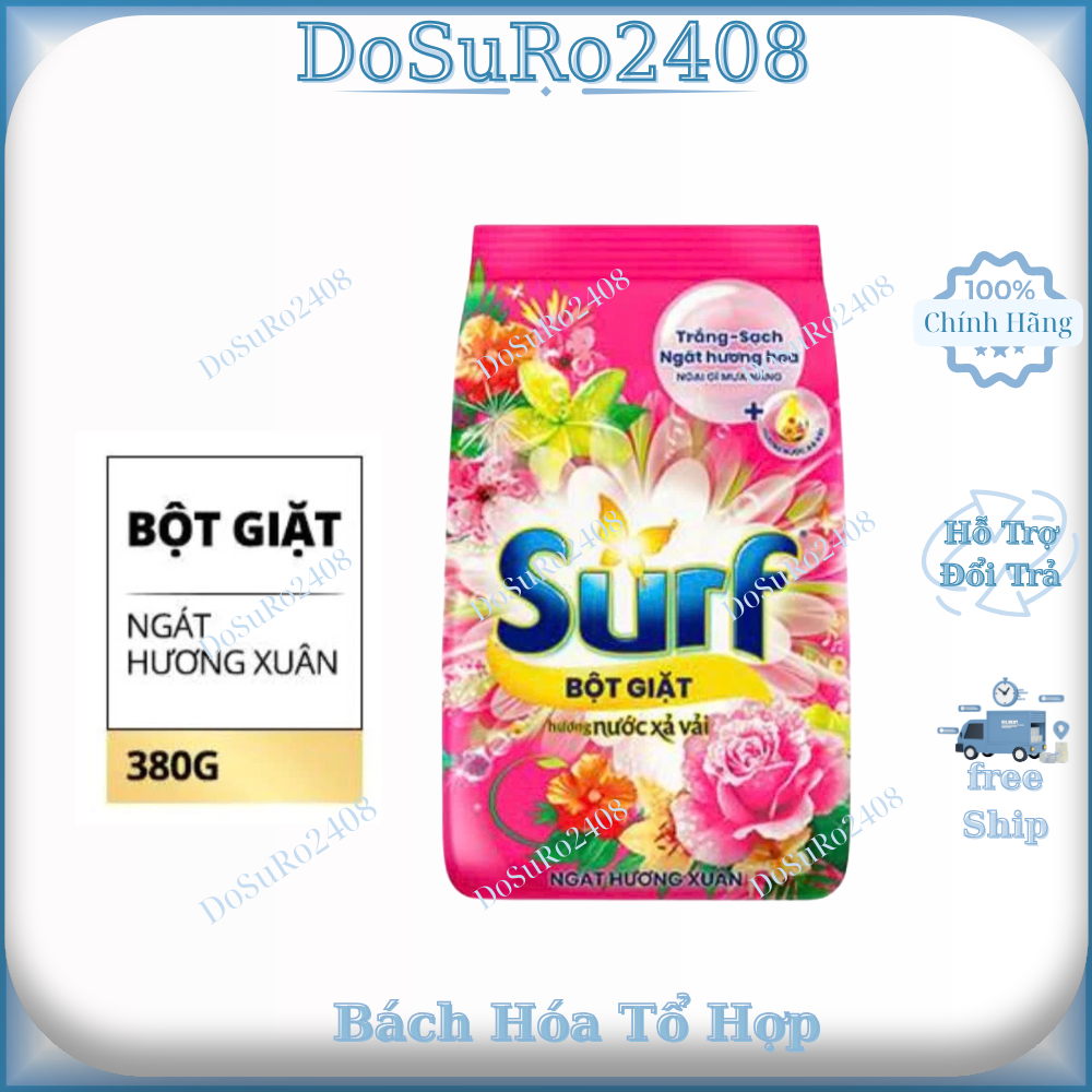 Bột Giặt Surf Ngát Hương Xuân 380g, 800g, 2kg