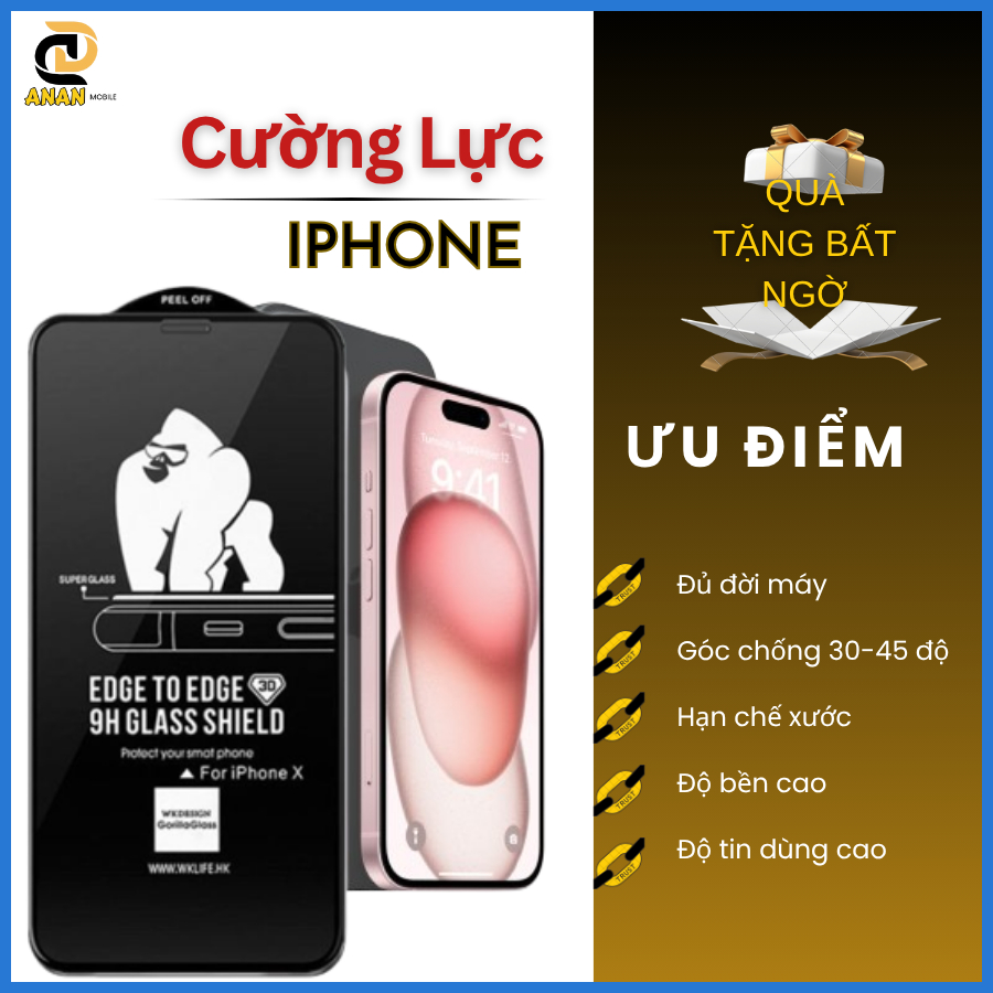 Cường lực iphone 16 15 14 13 12 11 Pro Promax X XS XSMax 7Plus 8Plus 16promax 15promax 14promax 12promax