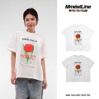 Áo thun MMESTLINE "NGƯỜI ĐẸP" form Boxy in lụa vải Premium Cotton