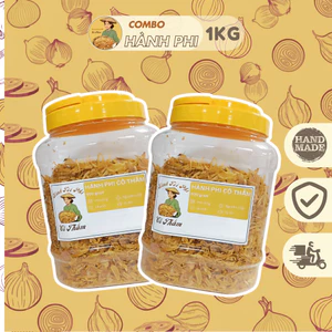 Hành Phi CÔ THẮM Hũ 1000g - Hành Phi Nguyên Chất 100%, Thủ Công Nhà Làm, Thơm Ngon Tròn Vị