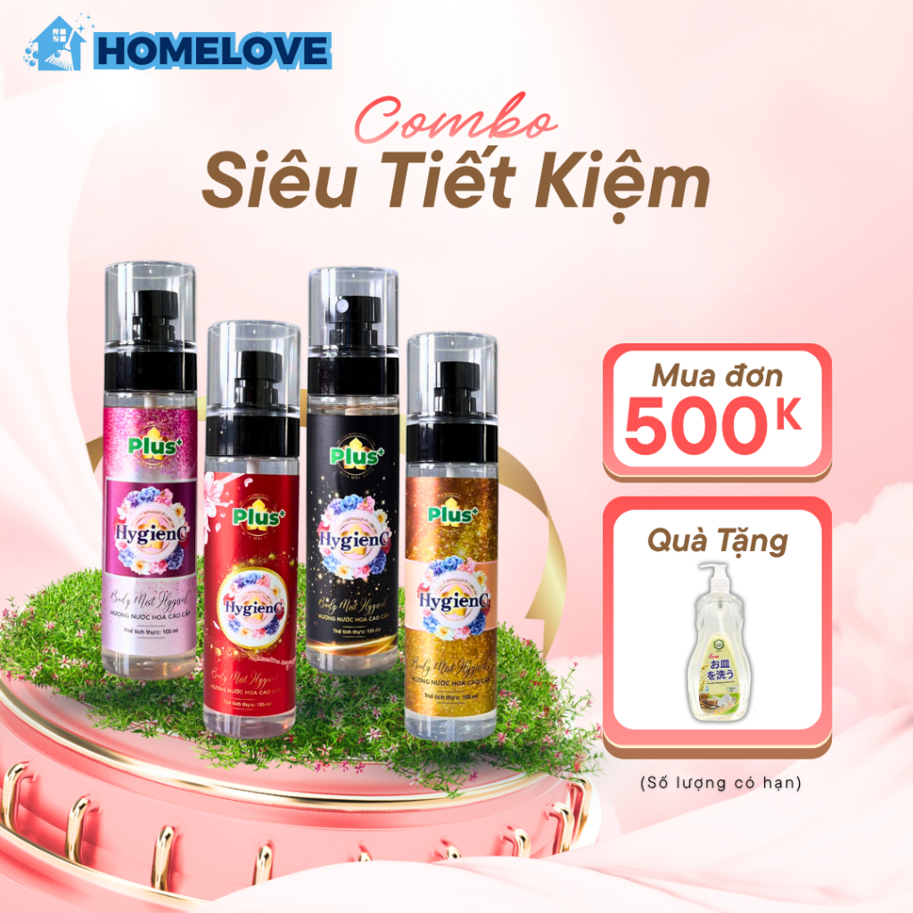 Xịt Thơm Toàn Thân HygienC Plus 105ml Lưu Hương 6 Tiếng Cho Nam Nữ