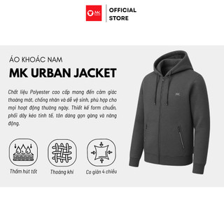 Áo khoác nam 1lớp MK Urban Jacket chống nắng có nón che gáy cổ tay xỏ ngón đi đường vải thun BIGSIZE