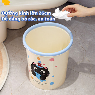 Thùng Rác Hình Mèo Nhựa PP Cao Cấp Hình Mèo Dễ Thương. Giỏ Đựng Rác Nhựa PP Cao Cấp Dung Tích Lớn 10L/15L Luxhome