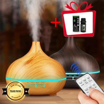 Máy Khuếch Tán Tinh Dầu Bí Ngô Cổ Cao [Tặng Lọ Tinh Dầu] Size lớn 500ml - Máy Xông Tinh Dầu Chính Hãng Loại Tốt.
