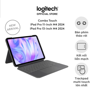 [Logitech Hợp Tác] Bao da case iPad kiêm bàn phím Logitech Combo Touch cho iPad Pro M4 11 inch | iPad Pro M4 13 inch