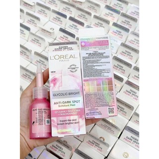 Tinh chất peel da L'Oreal Paris Glycolic Bright Anti Dark Spot Exfoliant Peel 25ml - Bebeau