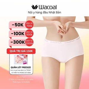 Quần lót Wacoal IIP3508 cotton lưng cao dưới rốn màu pastel trẻ trung năng động - IP3508