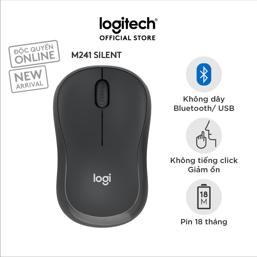 Chuột Bluetooth Logitech M241 Silent