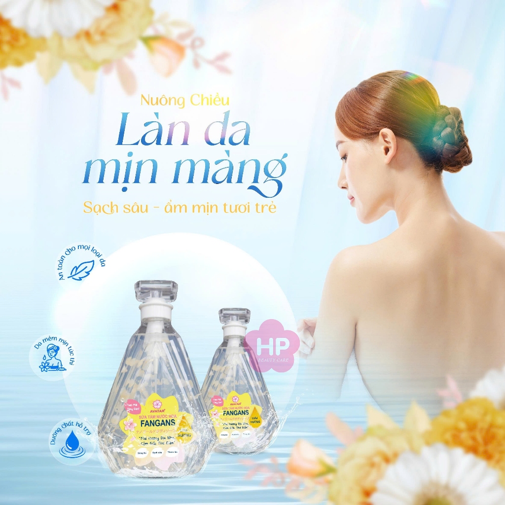 Sữa Tắm Cánh Hoa Tươi Trắng Mịn Da Hương Nước Hoa  Avatar Fragrans Shower Gel 800mL