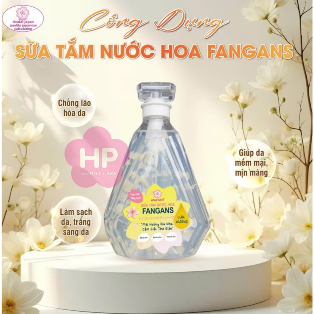 Sữa Tắm Cánh Hoa Tươi Trắng Mịn Da Hương Nước Hoa  Avatar Fragrans Shower Gel 800mL